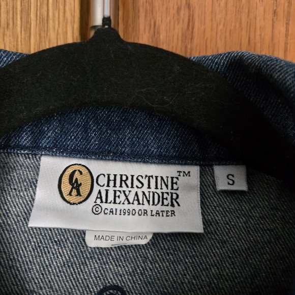 Christine Alexander Studded Denim Jacket size Small - Picture 9 of 10